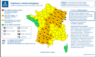 Le département de la Meuse est placé en vigilance orange pour des orages violents
