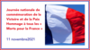 Journée nationale de commémoration de la Victoire et de la Paix  Hommage à tous les « Morts pour la France » - 11 novembre 2021
